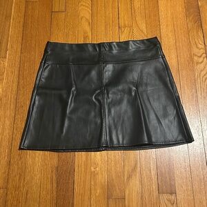 Max Studio London Black Leather Stretch Mini Skirt Womens XL